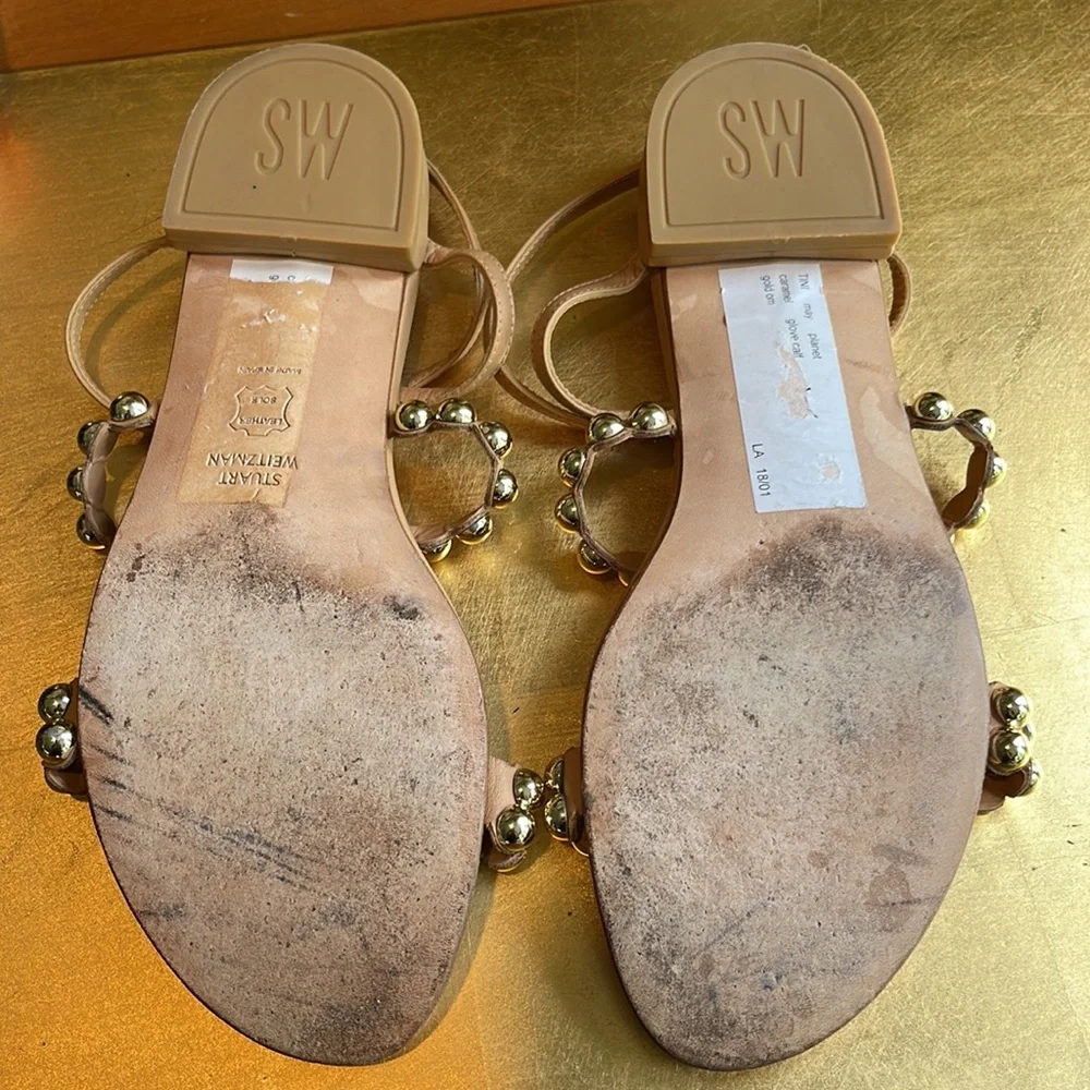 Stuart Weitzman Tini T-Strap Sandals - Picture 13 of 15